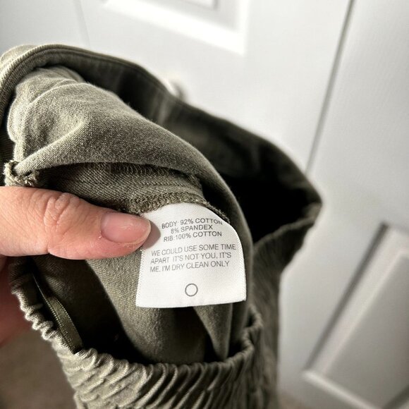 Kinly Green High Waisted Drawstring Waist Jogger Pants Women's Size Large L - Picture 12 of 12